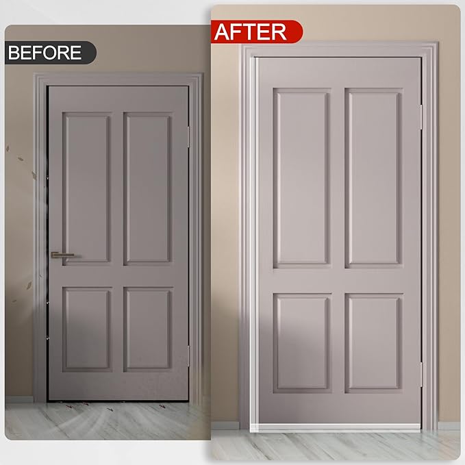 MYFAMIREA Door Weather Stripping 2IN (W) x 20FT (L) Door Draft Stopper Seal Tape Silicone Seal Strip Self Adhesive Shower Sweep Insulation Tape Side Bottom Strip for Sliding Glass Window Gap, Clear