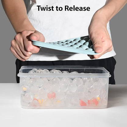 Ice Cube Trays with Lid and Bin, 1.0 IN Small Round Ice Cube Mold - Image 6