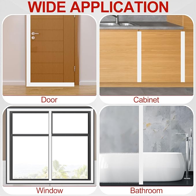 MYFAMIREA Door Weather Stripping 2IN x 10FT Door Draft Stopper Seal Tape - Image 7