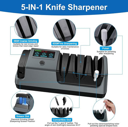 5-in-1 Electric Knife Sharpener - Image 2