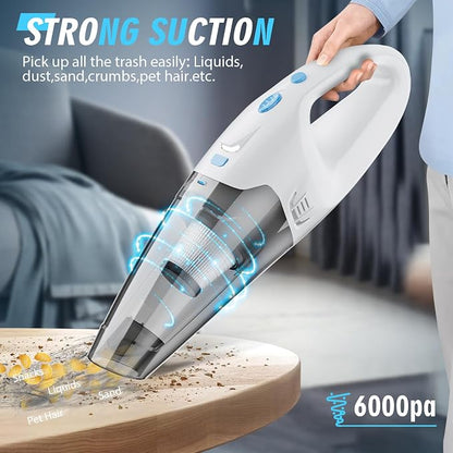 Handheld Vacuum Cordless, Car Hand Cordless Rechargeable, Powerful Suction Hand - Image 5