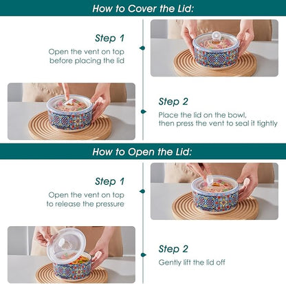 vancasso 36 oz Ceramic Bowls - Image 9