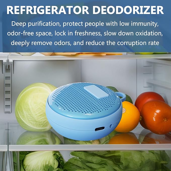 Refrigerator Deodorizer, Fridge Odor Absorber, Mini USB Rechargeable Ozone Odor - Image 2