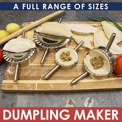 KAYCROWN 6 Inch Empanada Press, Stainless Steel Dumpling Maker Dough Cutter - Image 5