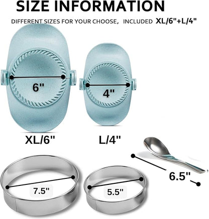 6 Inch Empanada Maker Press, Extra Large Dumpling Maker Set - Image 3