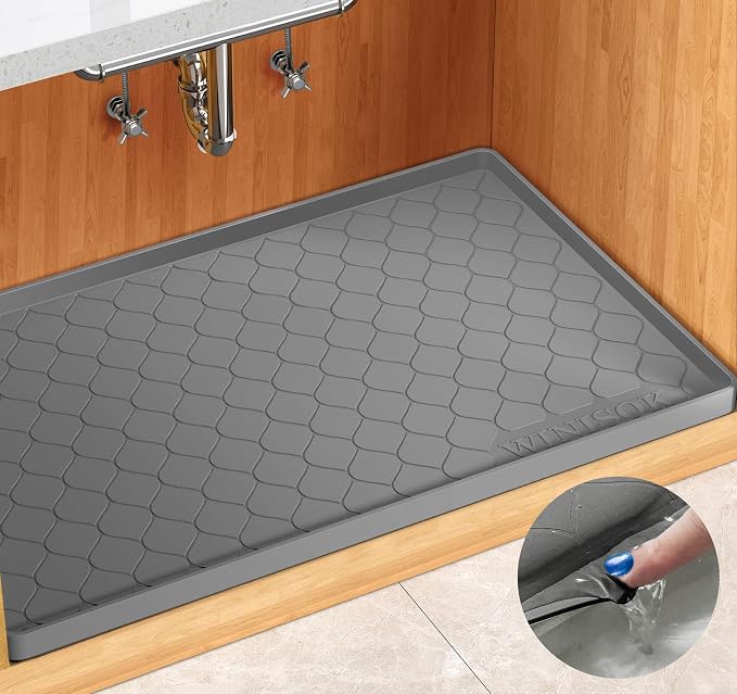 Winisok Silicone Under Sink Mat 37" x 19", kitchen Essentials and Gadgets by Winisok