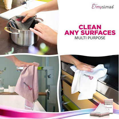 mysimaa XL Lint Free Microfiber Cloth, Glass & Window Cleaning Cloths - Image 2
