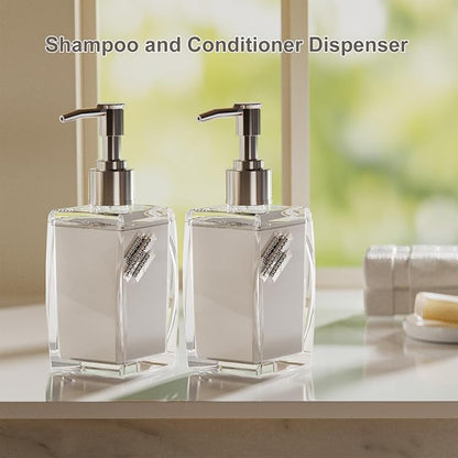 Purple Soap Dispenser with Refillable Plastic Pump - Image 6