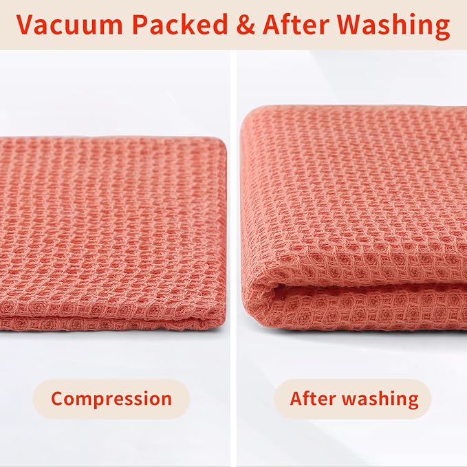 Homaxy 100% Cotton Waffle Weave Kitchen Dish Towels, Ultra Soft Absorbent Quick - Image 8