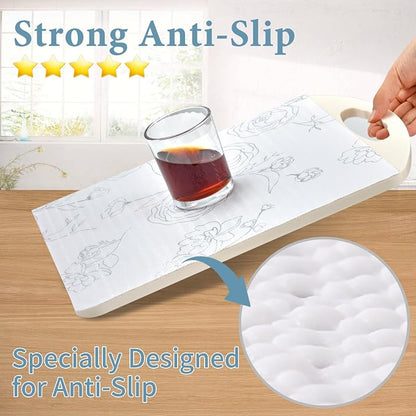Shelf Liners for Kitchen Cabinets 12in x 10FT Non Adhesive Drawer Liner Sliver - Image 5