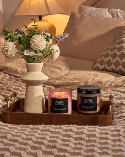 M&SENSE Cherry Blossom Scented Spring Candle, 70 Hours Long Lasting Soy Wax - Image 7