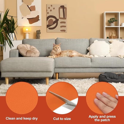 PATIKIL Leather Patches Tape for Furniture, 3.2 x 61 Inch Self Adhesive Vinyl - Image 3