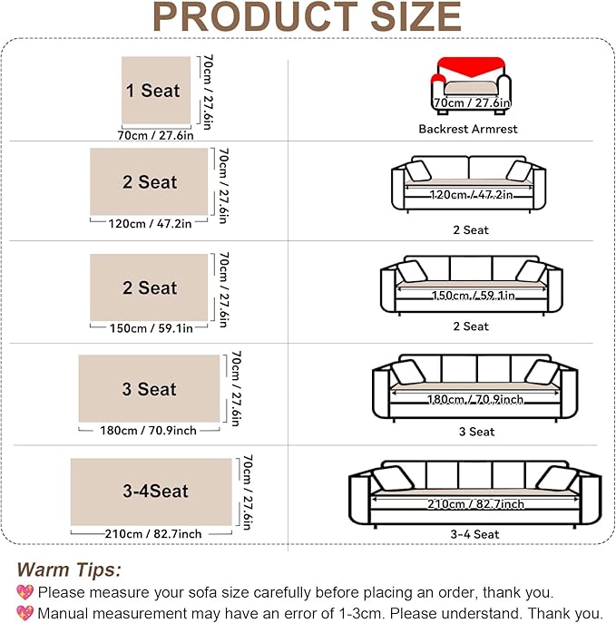 OTOB Pet Couch Covers for 3 Cushion Couch Sofa, Washable & Non Slip Fuzzy Plush Sofa Cushion Covers, All Seasons Geometric Jacquard Modern Soft Dog Bed Mat Slipcovers Protector (Coffee, 27.6"x70.9")