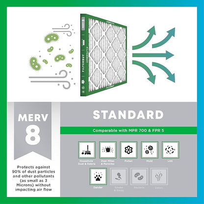 Filterbuy 10x10x2 Air Filter MERV 8 Dust Defense Replacement, Electrostatic - Image 4