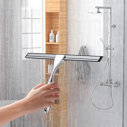 Shower Squeegee for Glass Door 12-Inch Stainless Steel Bathroom Squeegee Window - Image 7