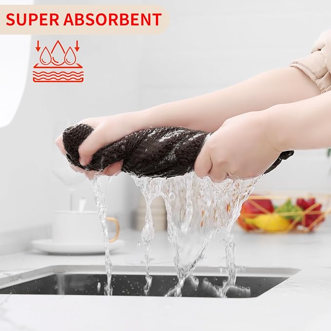 Homaxy 100% Cotton Waffle Weave Kitchen Dish Cloths, Ultra Soft Absorbent Quick - Image 3