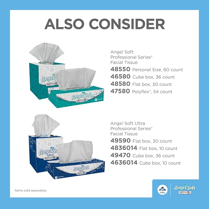 Georgia-Pacific Angel Soft Professional Series Polyflex 2-Ply Facial Tissue - Image 6