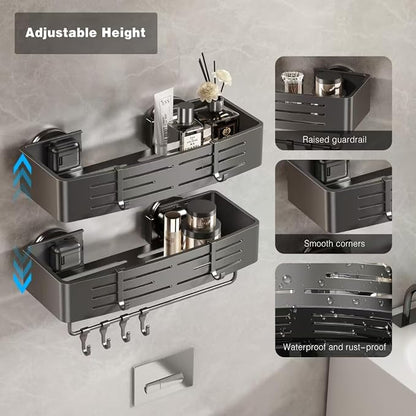Voldra Shower Caddy Suction Cup, 3 Pack Shower Shelves - Image 3