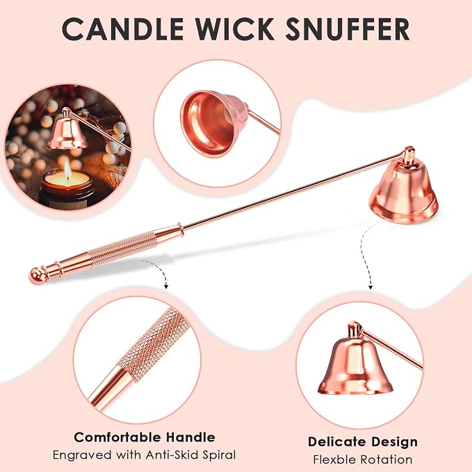 5 in 1 Candle Accessory Set, Candle Wick Trimmer Cutter Set, Candle Wick Dipper - Image 3
