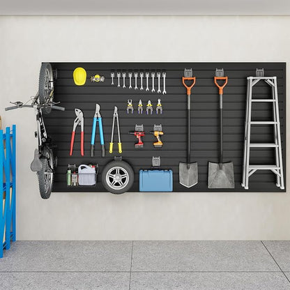DoCred Slatwall Paneling Organizer, 4x7.5 FT PVC Garage Slat Wall Storage - Image 7