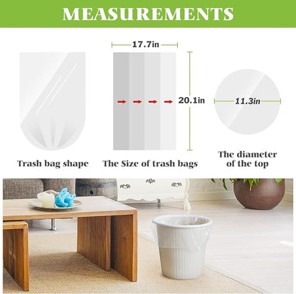 2.6 Gallon 220 Counts Strong Trash Bags Garbage Bags by Teivio, Bathroom Trash - Image 2