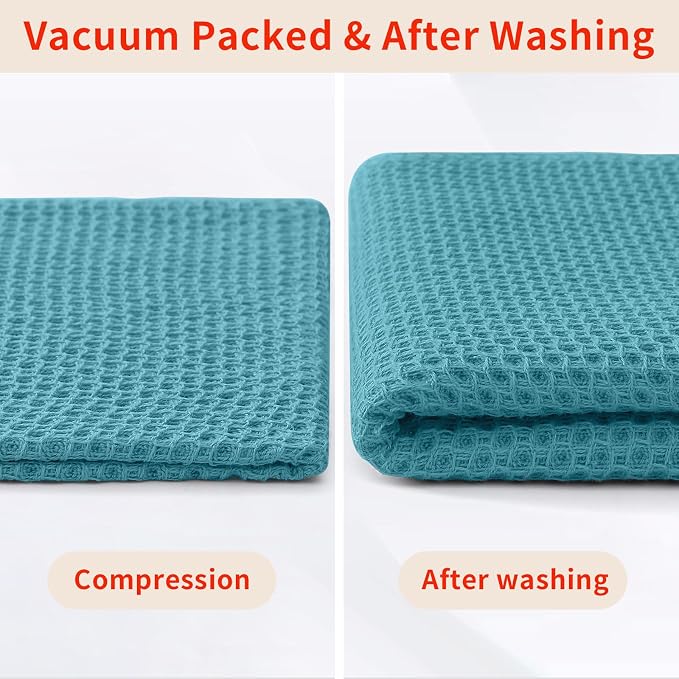 Homaxy 100% Cotton Waffle Weave Kitchen Dish Towels, Ultra Soft Absorbent Quick - Image 7