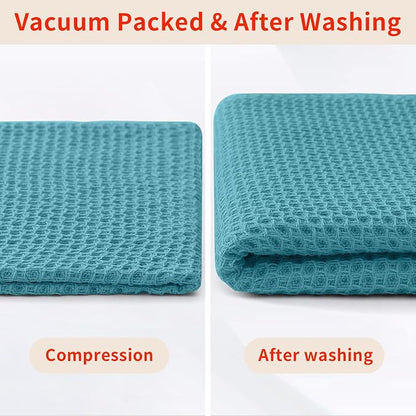 Homaxy 100% Cotton Waffle Weave Kitchen Dish Towels, Ultra Soft Absorbent Quick - Image 7
