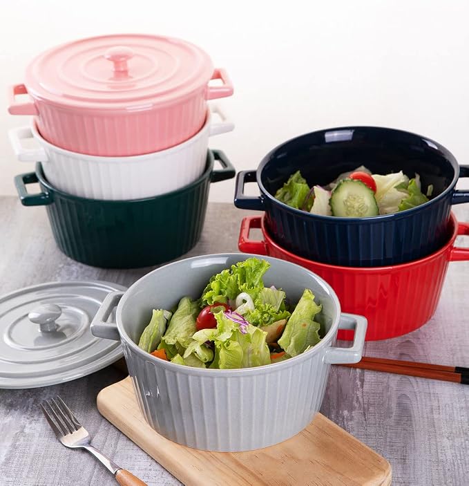 WHJY Red Colorful Ceramic Casserole Dish - Image 7