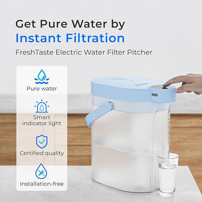 Waterdrop ED06B Electric Water Filter Pitcher, FreshTaste Rechargeable Dispenser - Image 2