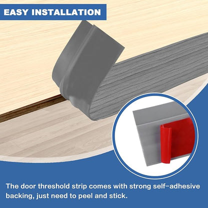 Vinyl Door Threshold Flooring Transition Strip Self Adhesive Carpet Edging Strip - Image 3