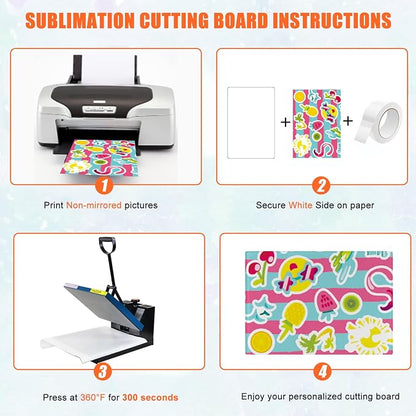 10 Pcs Sublimation Cutting Board Blanks, 11x8 Inch Tempered Glass Sublimation - Image 6