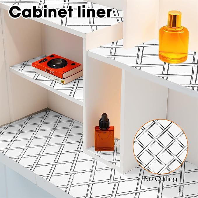 Drawer and Shelf Liner for Kitchen Cabinets Non-Adhesive, Non-Slip Cabinet - Image 8