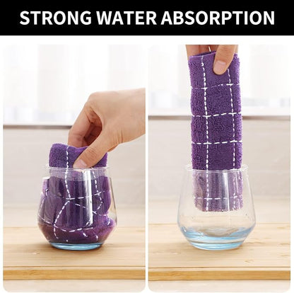 Homaxy 100% Cotton Terry Kitchen Towels, Checkered Designed, Soft and Super - Image 3