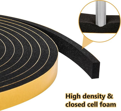 Black Weather Stripping Door Seal Strip, Strong Adhesive, Lightproof, Soundproof - Image 5