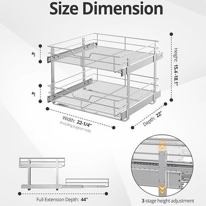 ZOINLIY Pull Out Cabinet Organizer, Versatile Slide Out Kitchen Organizers and - Image 2