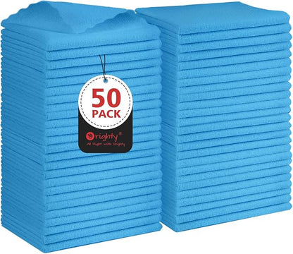 Orighty Cleaning Cloths, Shop Towels 50 Pack, Shop Rags Reusable, Microfiber by AllRightinOrighty