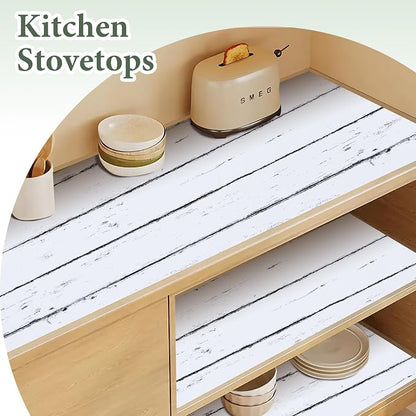 Shelf Liner for Kitchen Cabinets Non Adhesive Drawer Liner 12in x 20FT White - Image 3