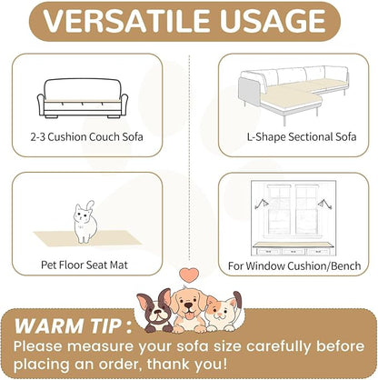 OTOB Couch Covers for Dogs Washable, Non Slip Plush Sofa Cover Kids Pet - Image 6