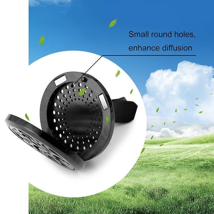2PCS 30mm Car Aromatherapy Essential Oil Diffuser Stainless Steel Black Locket - Image 4
