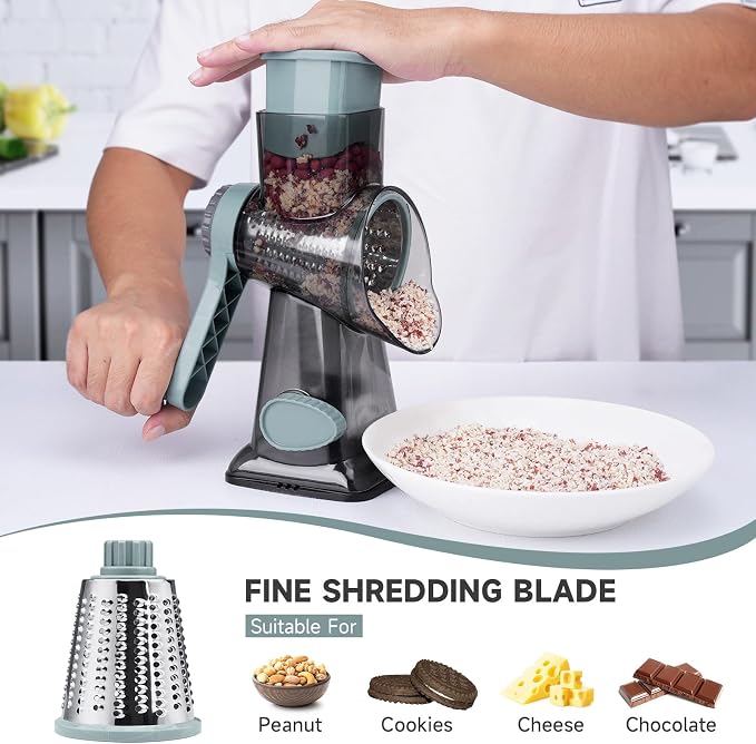 Cheese Grater Hand Crank, Manual Cheese Shredder - Image 4