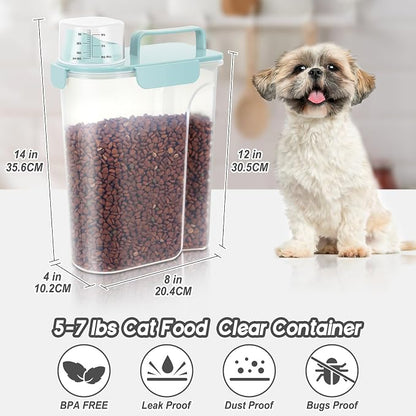 LEAWALK 5Lbs Airtight Cat Dog Food Storage Container - Image 2