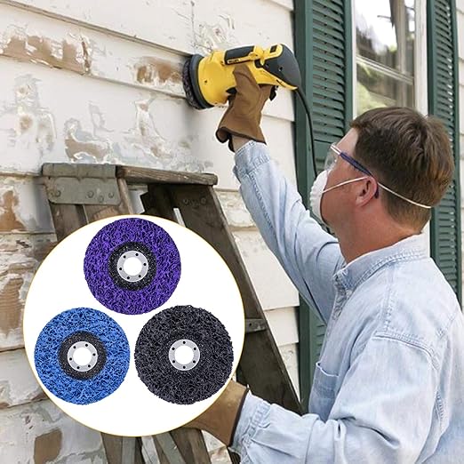 6 Packs 4-1/2" x 7/8" Strip Discs Stripping Wheel Fit Angle Grinder Clean and Remove Paint Coating Rust Welds Oxidation