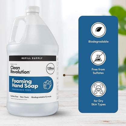 Clean Revolution Foaming Hand Soap Refill Supply, Moisturizing & Eco-Friendly - Image 4