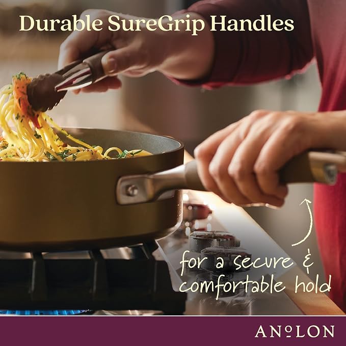 Anolon Advanced Home Hard-Anodized Nonstick Tapered Sauce Pan/Saucepot - Image 6