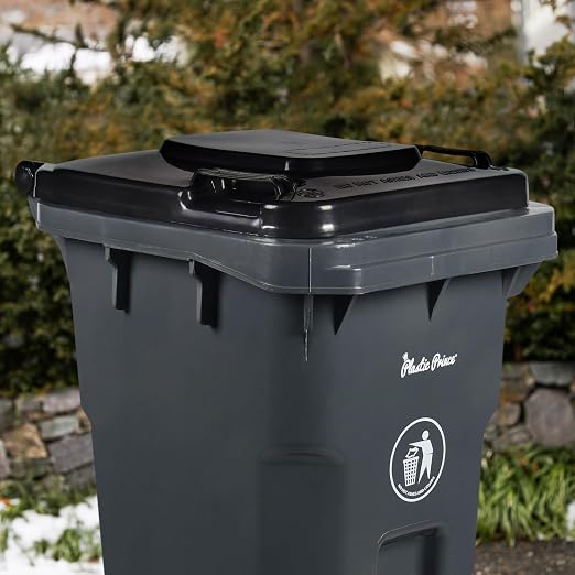 32 Gallon Trash Can with Wheels Outdoor Trash Can with Lid and Wheels - Image 7