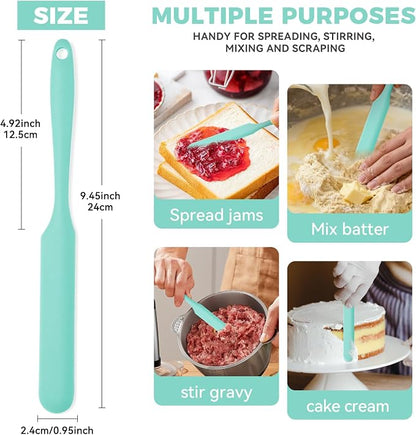 4 Pcs Silicone Jar Spatula Set, Sourdough Spurtle, Jar Scraper, Long Handle - Image 2