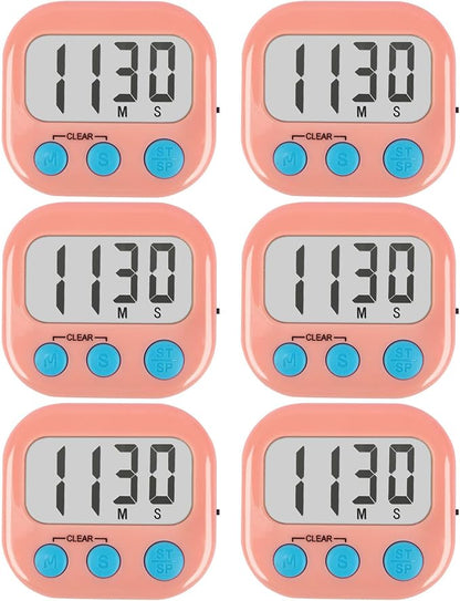 6 Pack Kitchen Timers Loud Ring Digital Timers by AOUCE