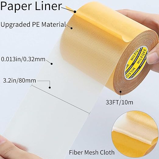 3Pack Double Sided Tape Heavy Duty, 3.2in x 33FT, Universal High Tack Strong - Image 2