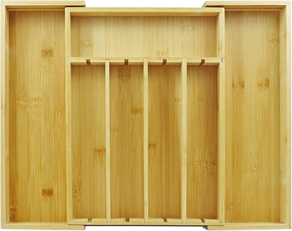 Kitchen Bamboo Silverware Drawer Organizer by cutesun