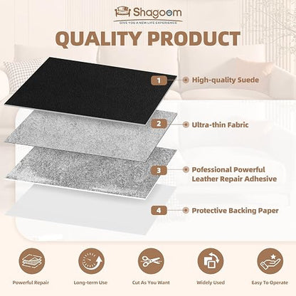Suede Repair Patch, Large Fabric Repair Tape, Self-Adhesive Fabric Patches - Image 7